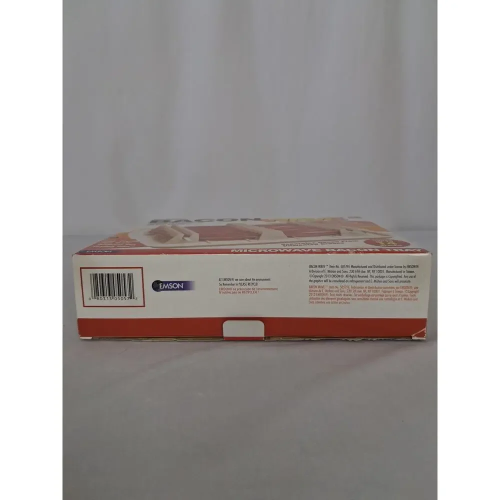 Original Bacon Wave Microwave Bacon Cooker/Tray Holds 14 Bacon Slices New in Box